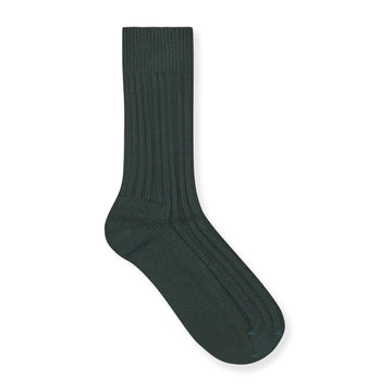 Ribbed Cotton Sock Green