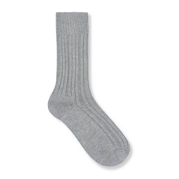 Ribbed Cotton Sock Grey