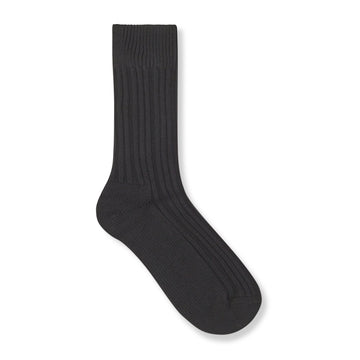 Ribbed Cotton Sock Black