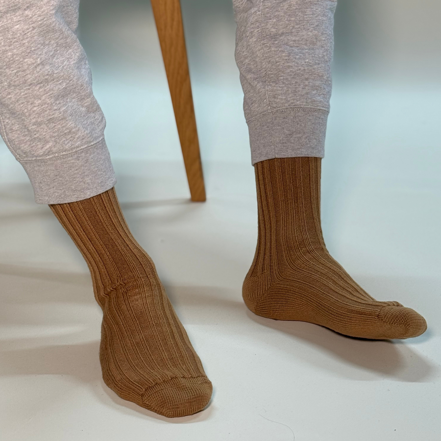 Cashwool Socks - Camel
